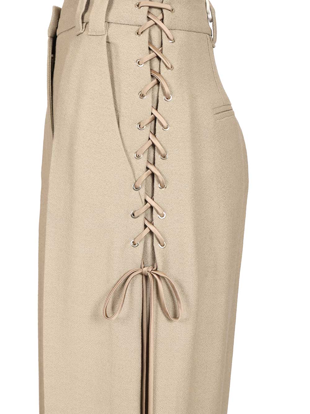 Marella X Stella Maxwell Barrel  With Laces Trousers - Grey | 3694b17af5ca00cd5eb3793dd223f9b745521655