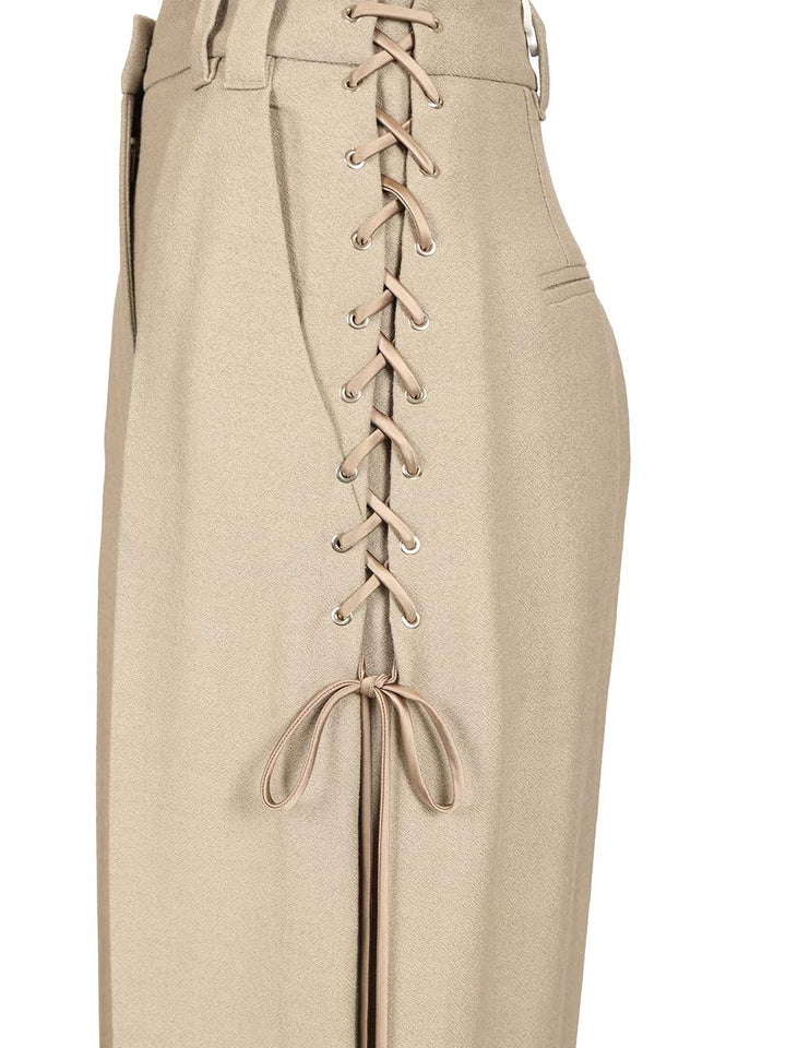 Marella X Stella Maxwell Barrel  With Laces Trousers - Grey | 3694b17af5ca00cd5eb3793dd223f9b745521655