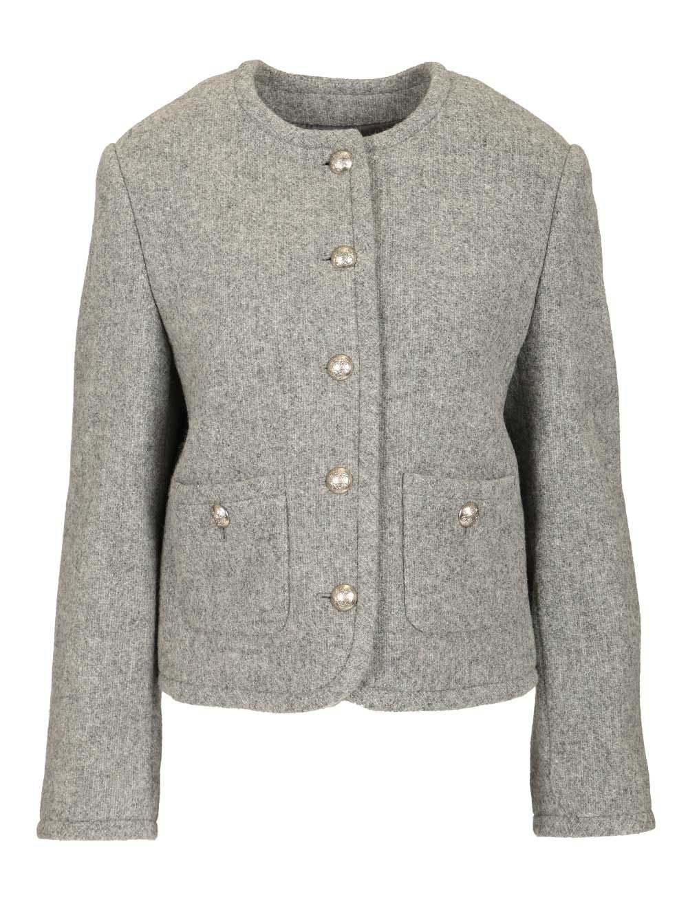 Dunst Classic Jacket Knitwear - Grey | eb99c78928c0317ca892ab567a2434943df58983