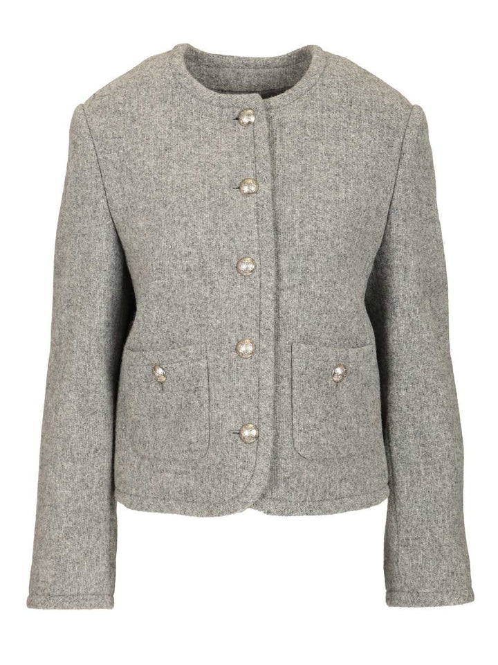 Dunst Classic Jacket Knitwear - Grey | eb99c78928c0317ca892ab567a2434943df58983