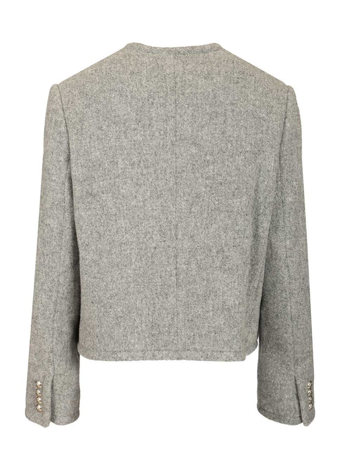 Dunst Classic Jacket Knitwear - Grey | a900aa65063bb86716cfe921e9809a088dbcefee