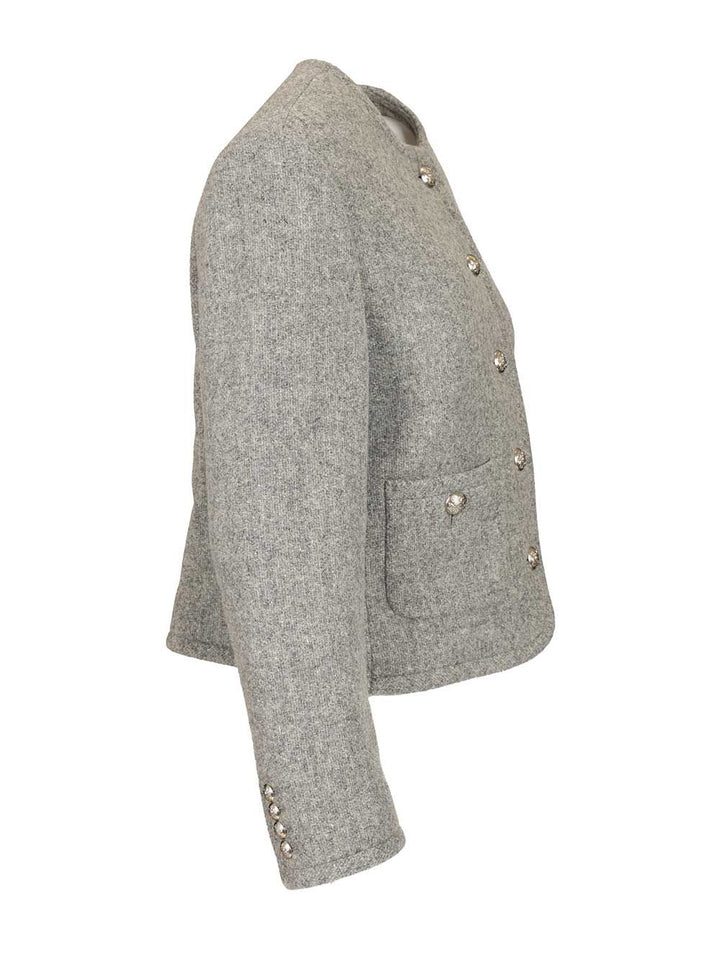 Dunst Classic Jacket Knitwear - Grey | fe8a6f910c612a83b8860ec9cc0d74659f4d57a9