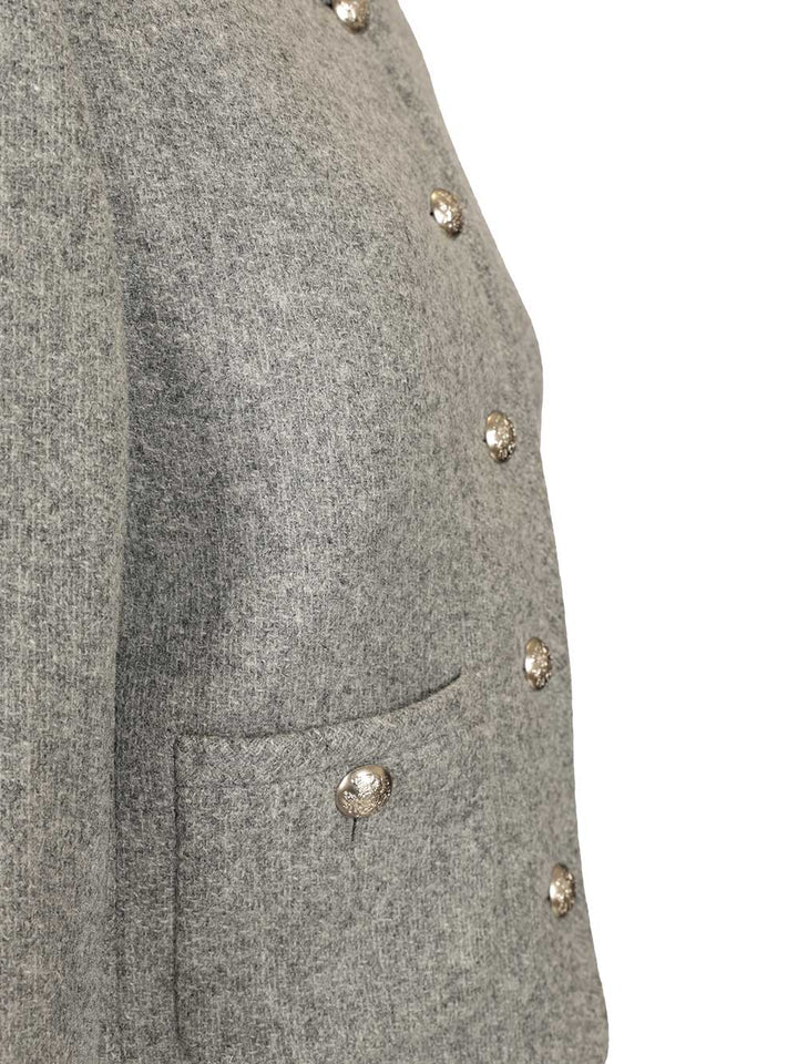 Dunst Classic Jacket Knitwear - Grey | 0092509f5c20a1d9d6c3271a19ced59e97f2c784
