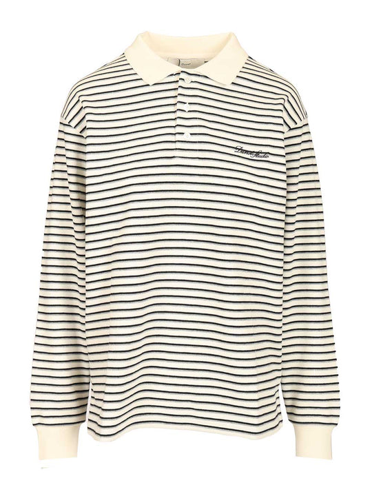 Striped Polo Shirt Grey