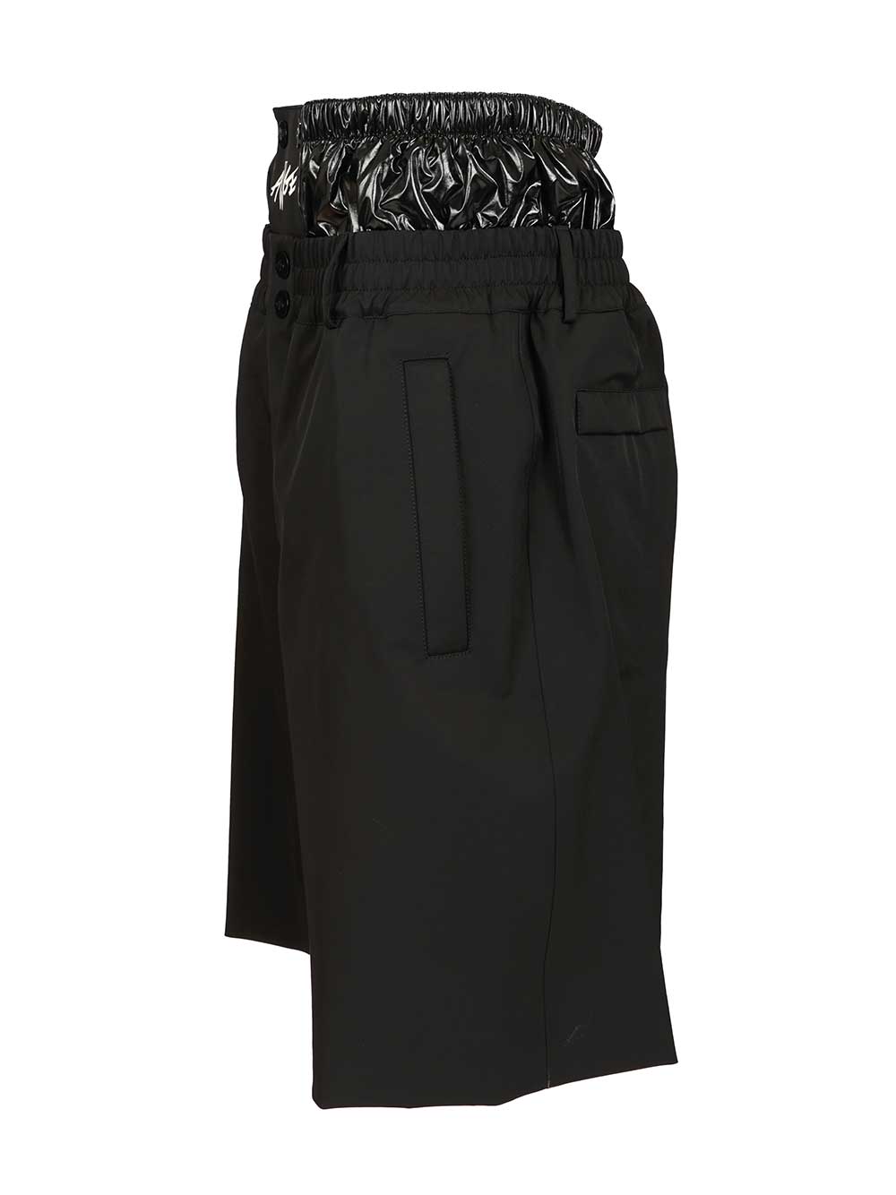 Moncler Genius Shorts With Moncler X A$Ap Rocky Logo Print Trousers - Black | 54f60dfbca0961ea060b9e2fd9b029c2f712bb39