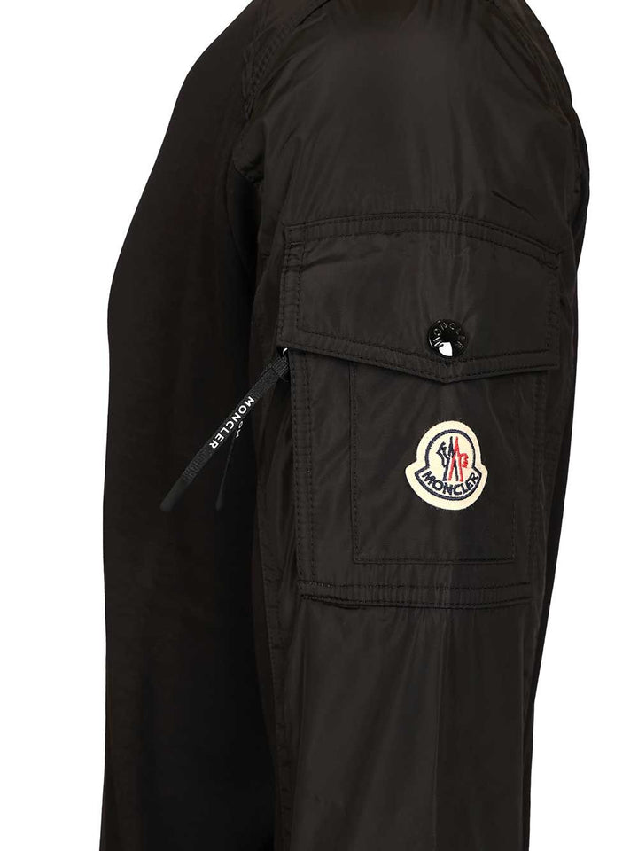 Moncler Sweatshirt With Nylon Bands Sweatshirts - Black | 4ebb6e22c1527856891ff9c9e61295d66798cb02