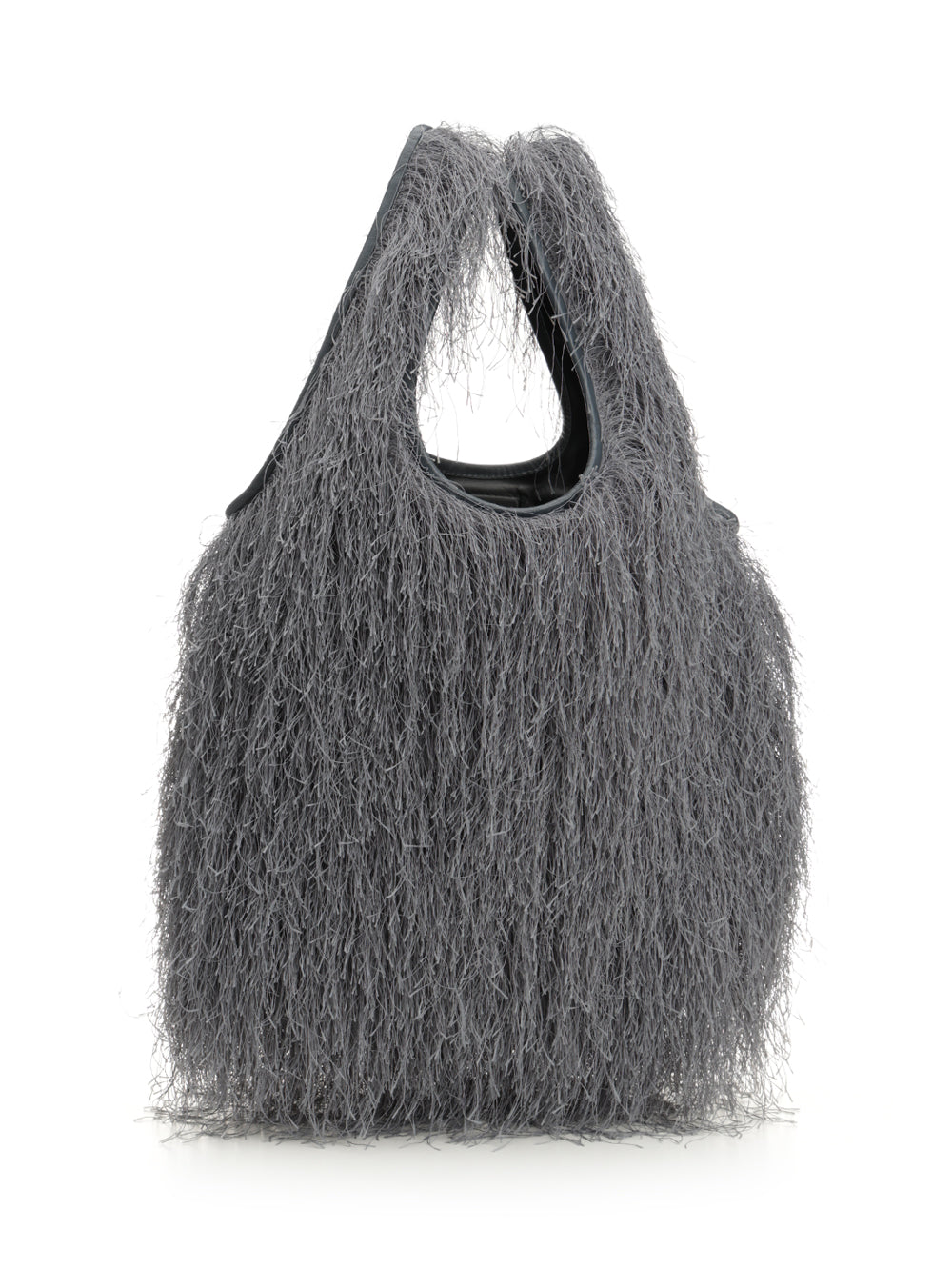 Dries Van Noten Large Tote Bag With Fringe Handbags - Grey | 528d9a0c2291b8fe8415b8865cea7fc32969c646