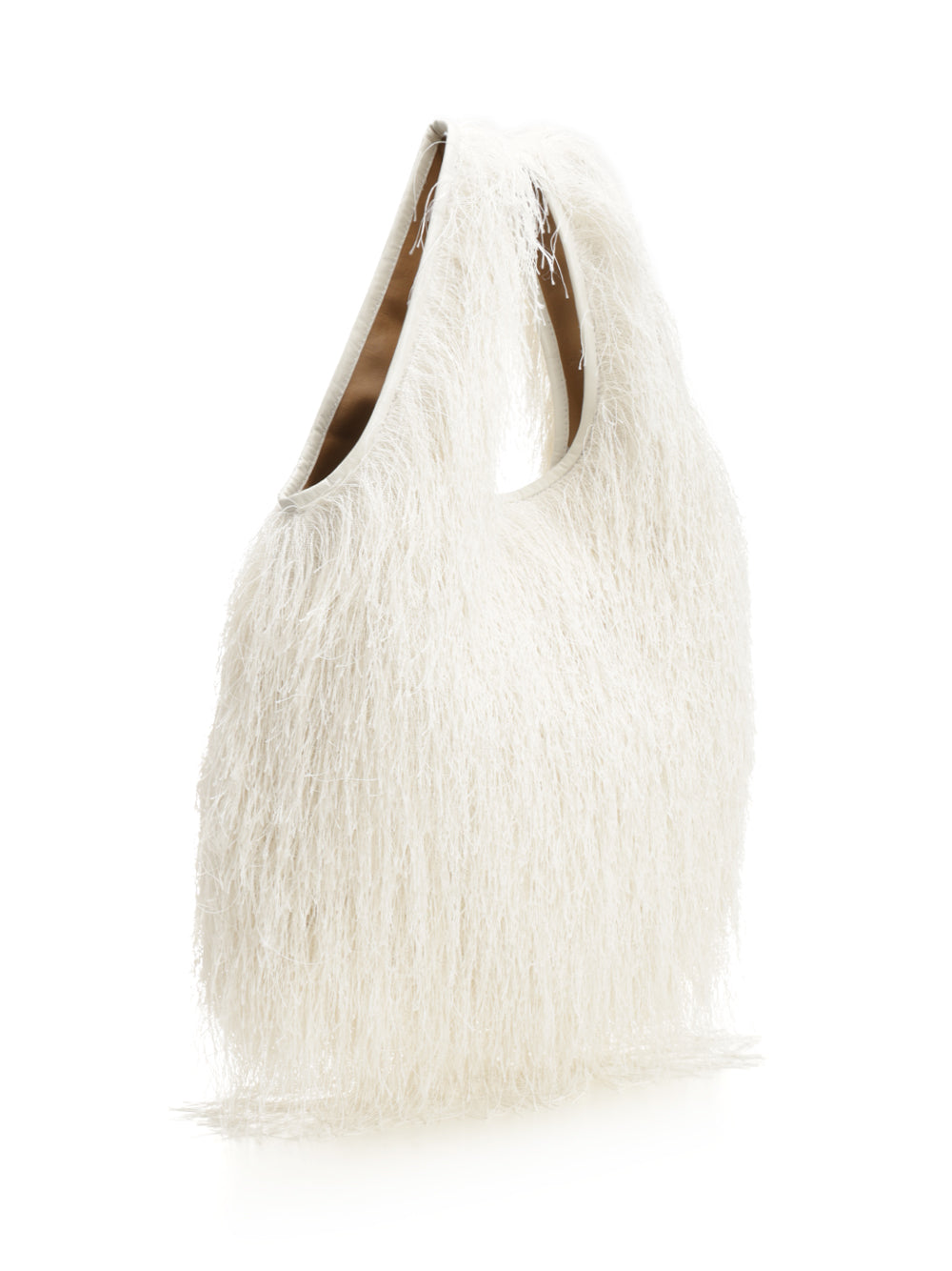 Dries Van Noten Large Tote Bag With Fringe Handbags - White | 5b6387f51b2d8fa04eeecea02e5e1ba73937e446