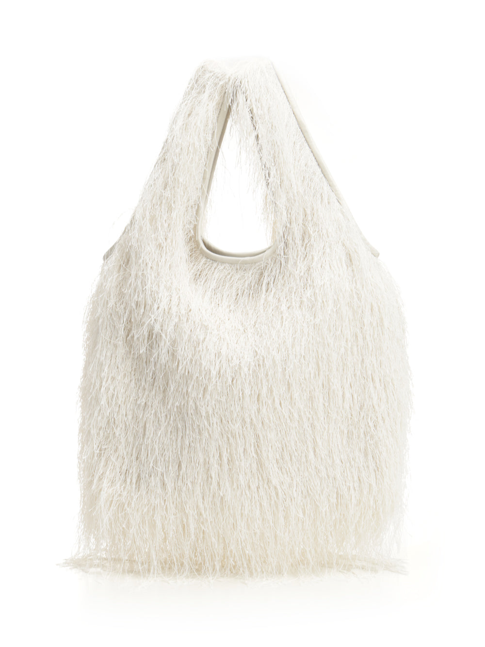 Dries Van Noten Large Tote Bag With Fringe Handbags - White | edcb41b641f91e5cbd9a94ca2acb6eb382edc58d