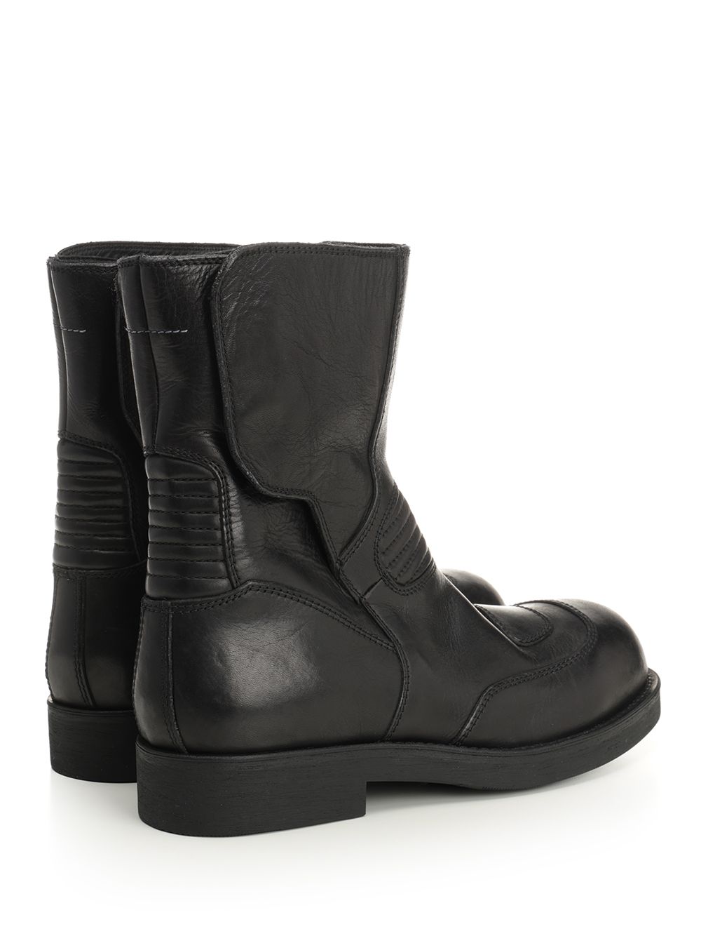 Mm6 Maison Margiela Leather Ankle Boots - Black | 52c802124d58a100f23bd60c9cf13fa077200df2