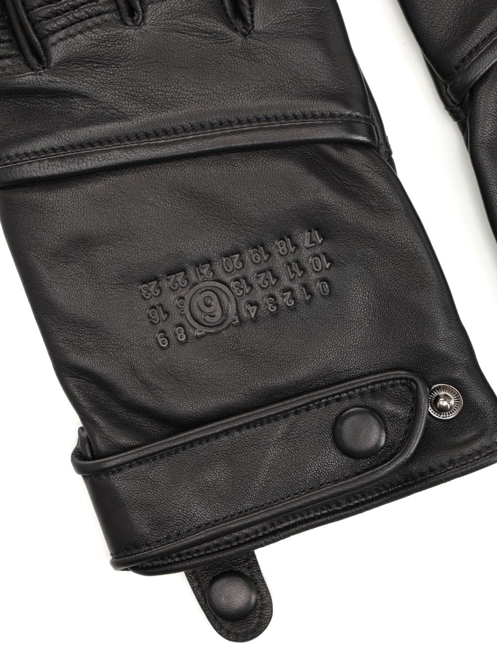 Mm6 Maison Margiela Leather Biker Gloves - Black | 67396ada001cff5b38449aa036a6474c8c7e8cd0