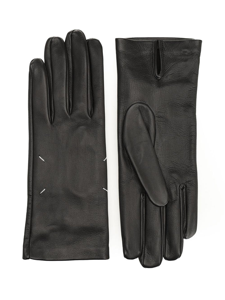 Maison Margiela Leather Gloves - Black | e3dd093aec5af362e66750b8f85b6d6e0bd88c1e