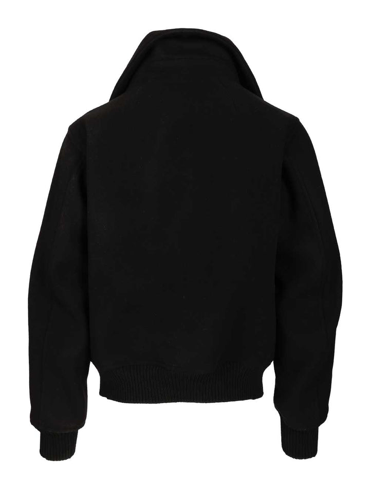 Rick Owens Bomber Blixa Dracucollar Jackets - Black | d488f2bd04b594bc7b200c4c3cffe7a367a9b1e0