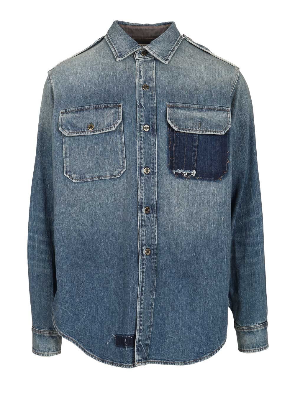 Maison Margiela Denim Shirt Shirts - Blue | a6f64fd1718b1bb0dd8ced77edfee6ad2ab3732a