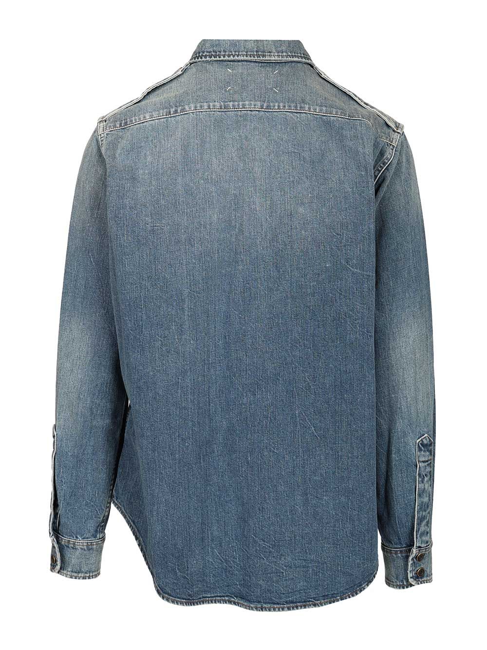 Maison Margiela Denim Shirt Shirts - Blue | 98250cf8453fdd77ed11fdcb54b8ac8b401dbc4b