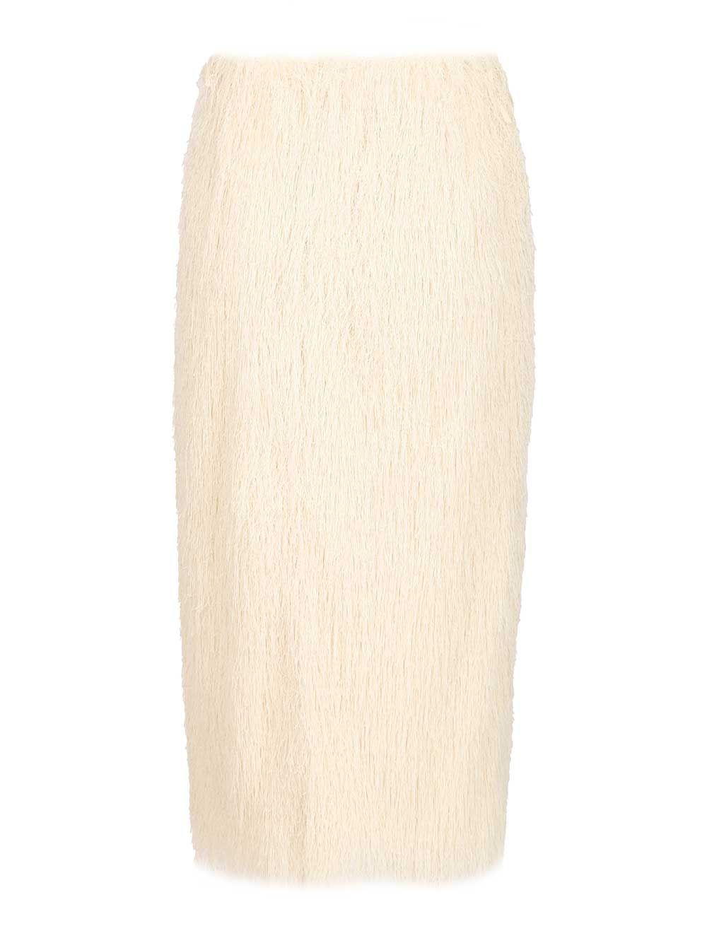 Dries Van Noten Fringed Skirt Skirts - White | 9c1b894363b9754c64d9c9a4614526166d14bf44