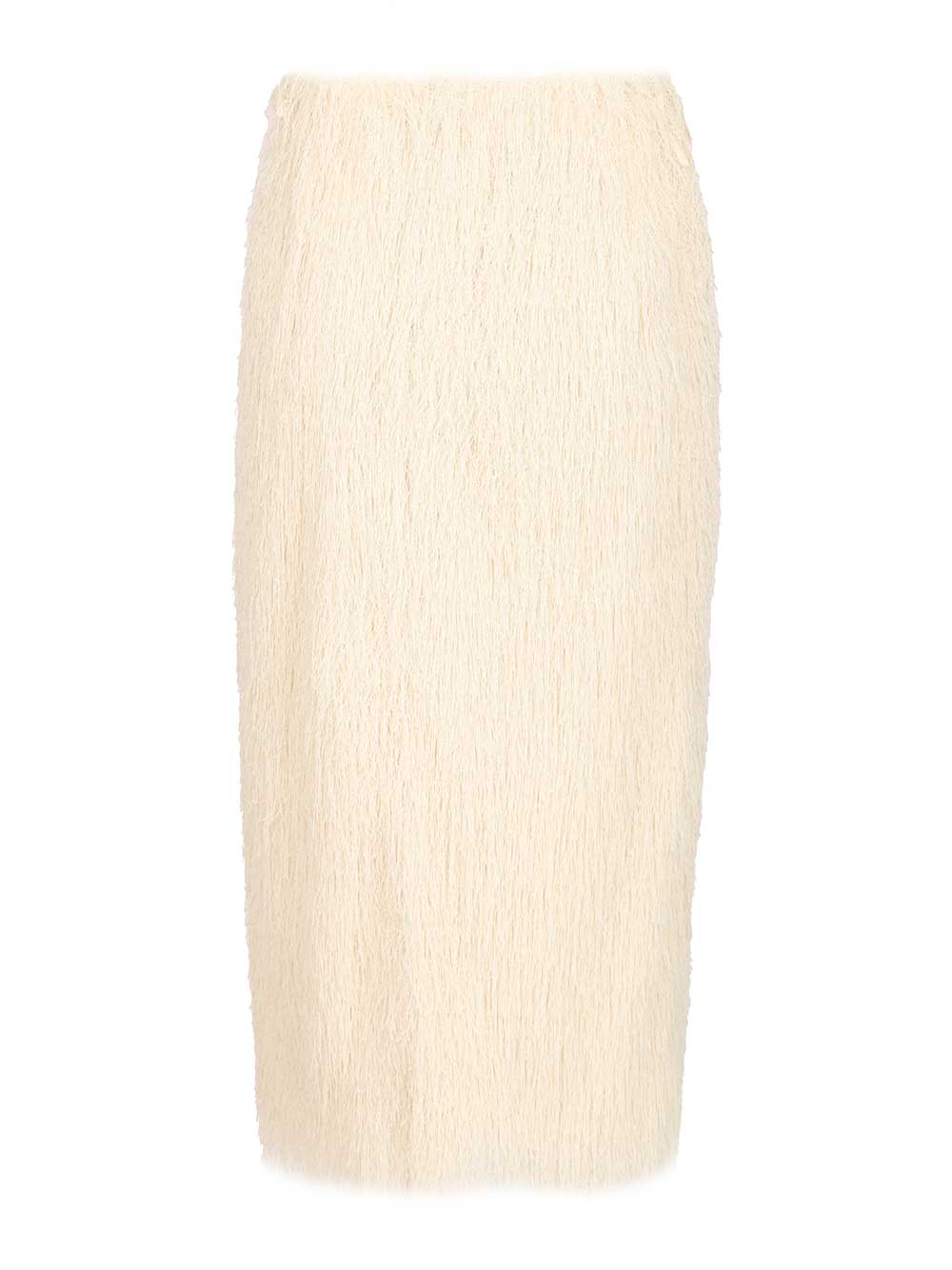 Dries Van Noten Fringed Skirt Skirts - White | ef3b0d8211aac7e7fb437b06f8374daf3ccaf184