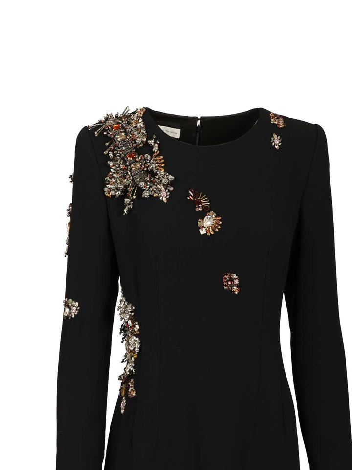 Dries Van Noten Dalista Embroidered Dress Dresses - Black | 39b1f54c5aa30b374b601072d32a9766bcdc8bdf