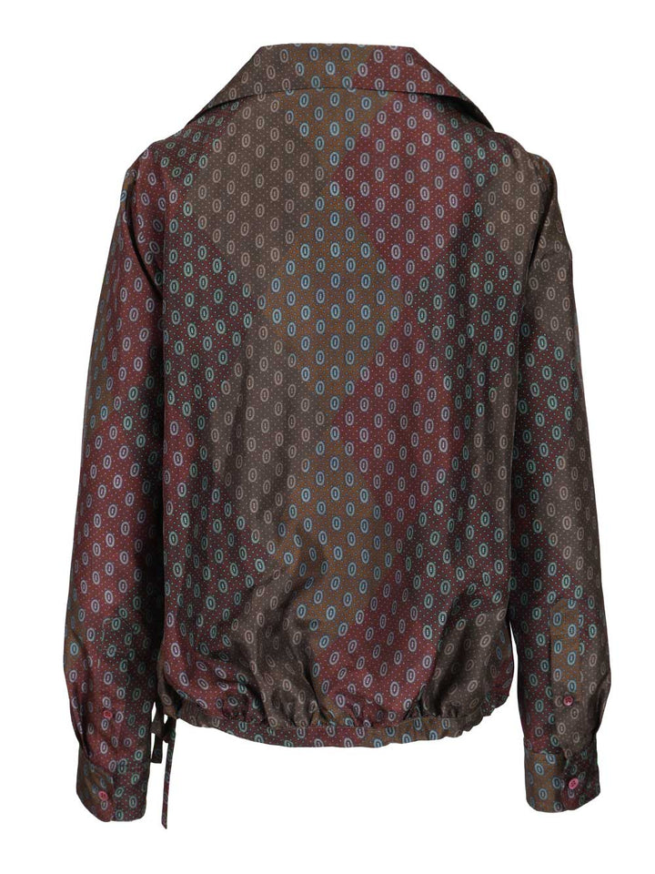 Dries Van Noten Printed Habotai Silk Blouse Shirts - Bordeaux | f365b521b0e8d29cf92af62a224a7d50075b7fc2