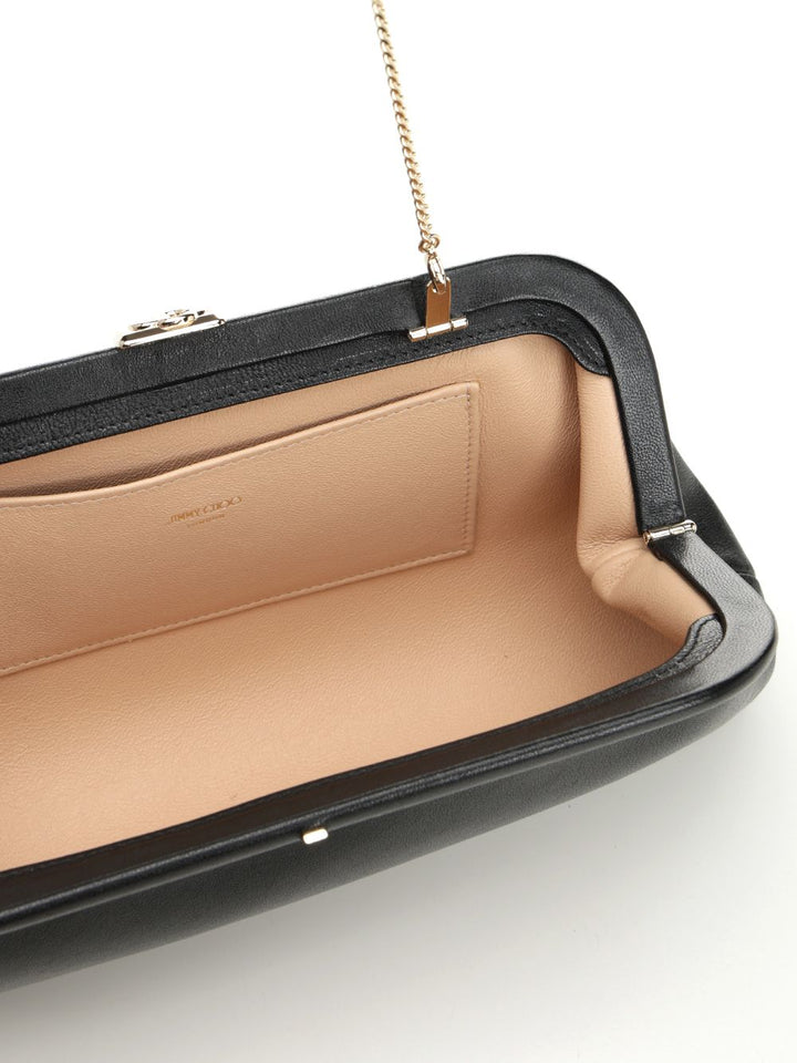 Jimmy Choo Leather Clutch Clutches - Black | 1e8f6574c589b69b2ae47579ea8ecbf1e679745b