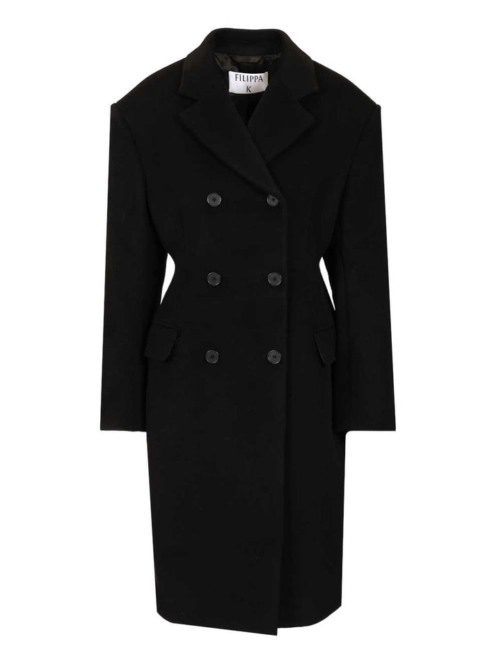 Filippa K Harper Double-Breasted Coat Coats - Black | 9e5590f9e9bece90e1fc9086dc055e44de857f41