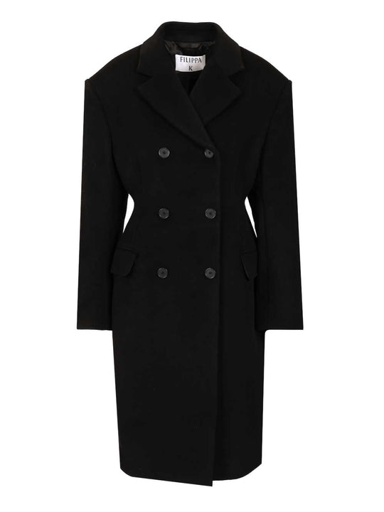 Harper Double-Breasted Coat Coats Black
