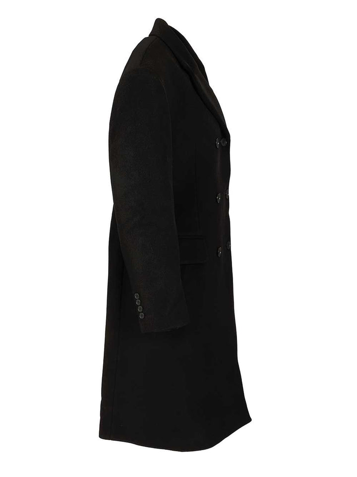 Filippa K Harper Double-Breasted Coat Coats - Black | 8c929c7fb1ee1f93910eaeaacdb30f5a21b3026f