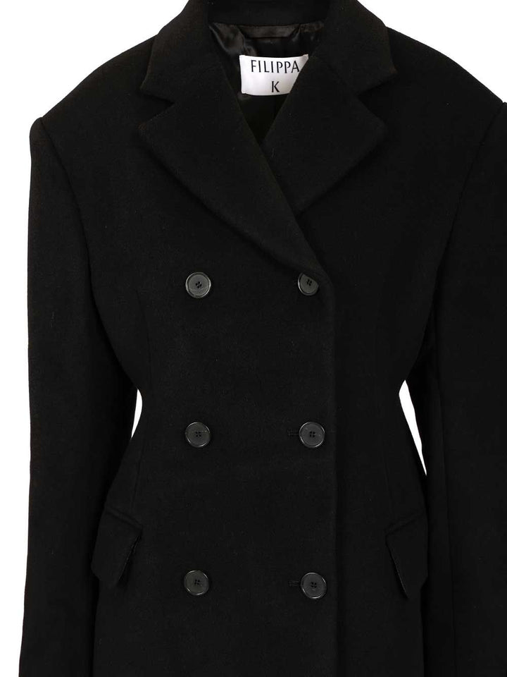 Filippa K Harper Double-Breasted Coat Coats - Black | e5cf58f01522f98dd5f0d4fa70b4179bc9428f66
