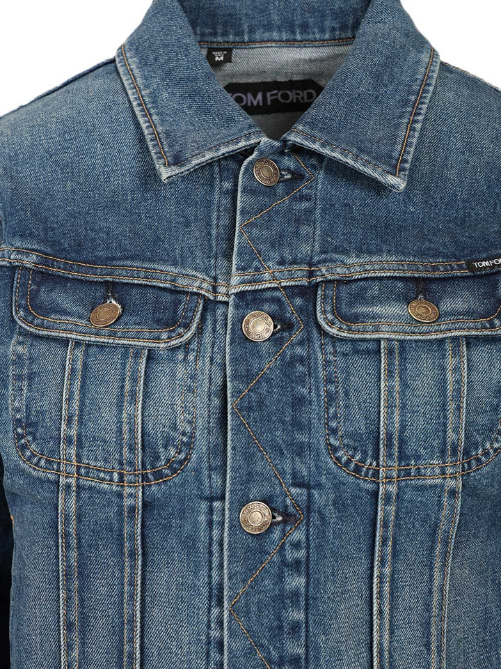 Tom Ford Japanese Stonewashed Denim Jacket Jackets - Blue | e07869f12a52c0ce1fe1f88d4d704fdc17466ca7