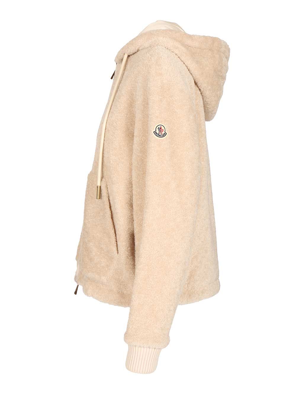 Moncler Padded Sweatshirt Knitwear - Beige | 391fd2cf76c7bfe0faaadcf7198eeec925f08868