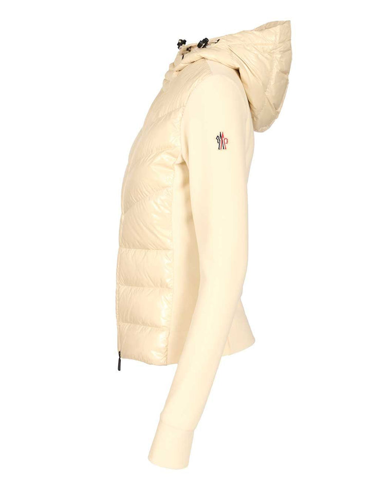 Moncler Grenoble Padded Cardigan With Hood Coats - White | 01fcc7d3c30a2a126319b98cdb042ccc0e4a0283