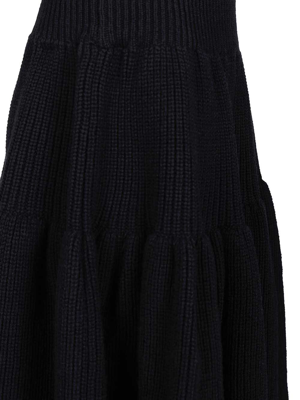 Dries Van Noten Wool Twill Midi Skirt Skirts - Black | 157ed53f0fa4c76975f5628fdc928f7bd02d1b11
