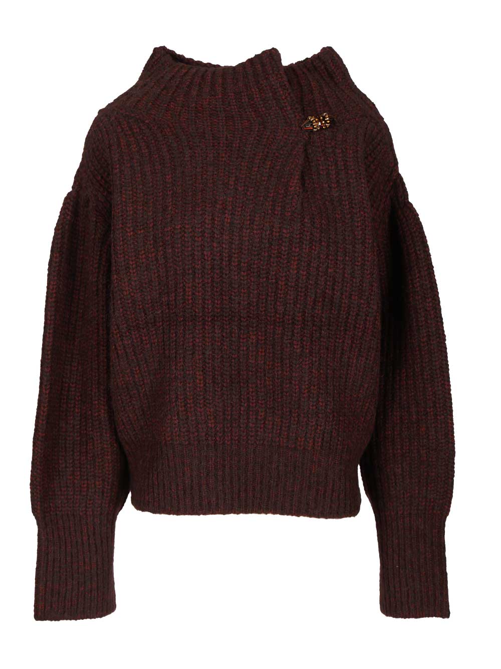 Dries Van Noten Burgundy Oversized Wool Sweater Knitwear - Bordeaux | 864d84ab7092ef2ad3a2f533a92d2caa4ba03cd2