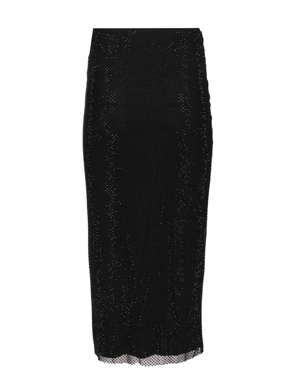 Self-Portrait Midi Skirt With Rhinestones Skirts - Black | a6c400fe1b58f88f93b1bdbcc34640a657556940