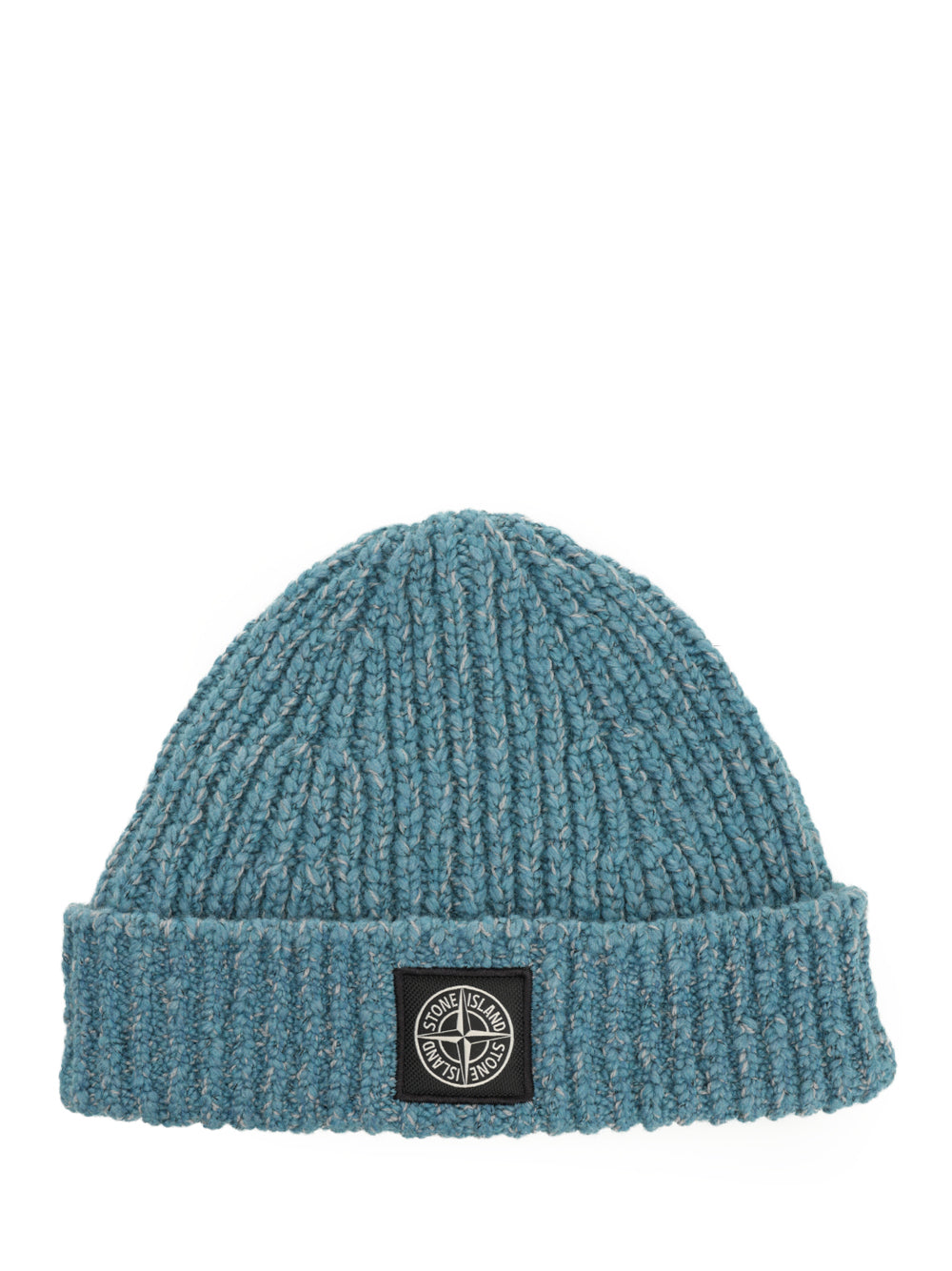Stone Island Mouliné Wool Beanie Hats - Blue | c20085504bb039747b4a35b4e1710c05e9442160