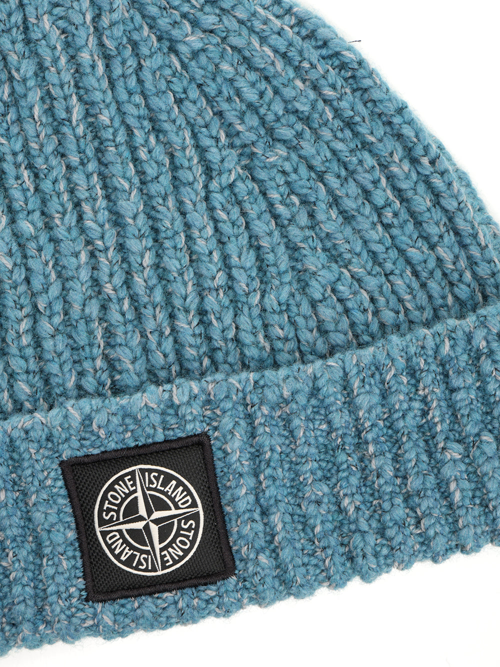 Stone Island Mouliné Wool Beanie Hats - Blue | 40ad31680759e294197291eb7a41832552b32b79