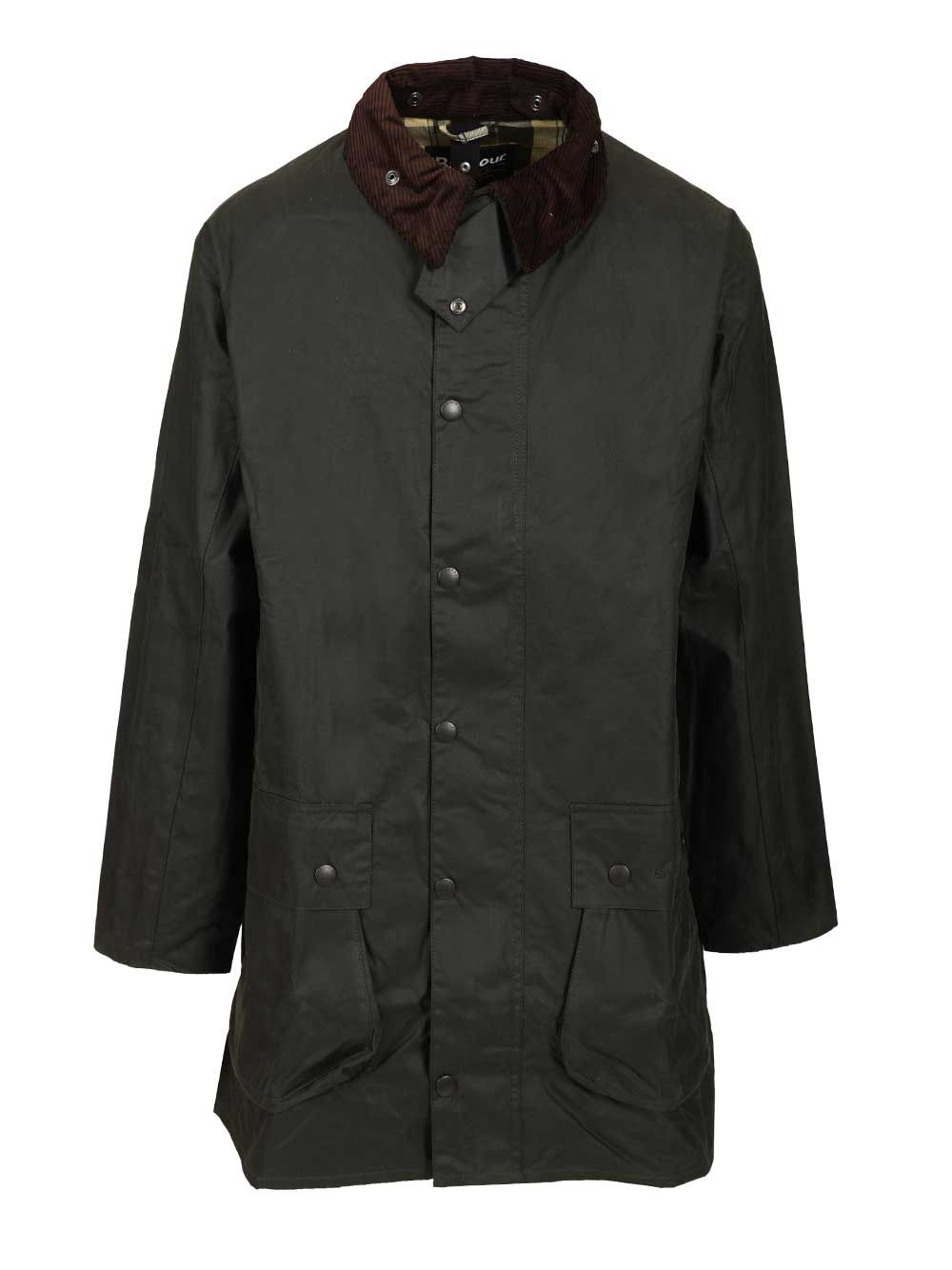 Barbour Border Waxed Jacket Jackets - Green | 7e685d5145341bf6fa9bf6ece7a4ecefabd2ca57