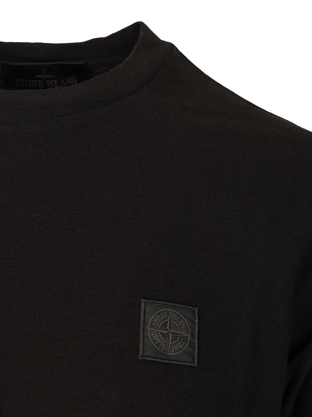 Stone Island Cotton Jersey T-Shirt - Black | 5647a99cb087a0f2aacec9d7b14c2a03da74bf58