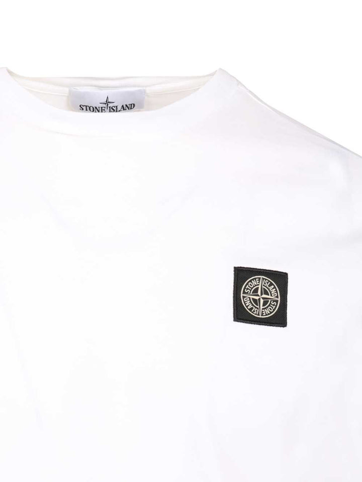 Stone Island Long-Sleeved Cotton Jersey T-Shirt - White | 0d33743be48061b225806ba95ee0bc9e2799e172