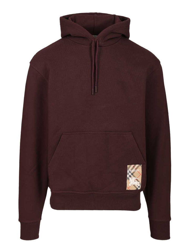 Burberry Cotton Drawstring Hoodie Knitwear - Bordeaux | 1b2f62dbd007d840ebb57af1f202c1f1370db714