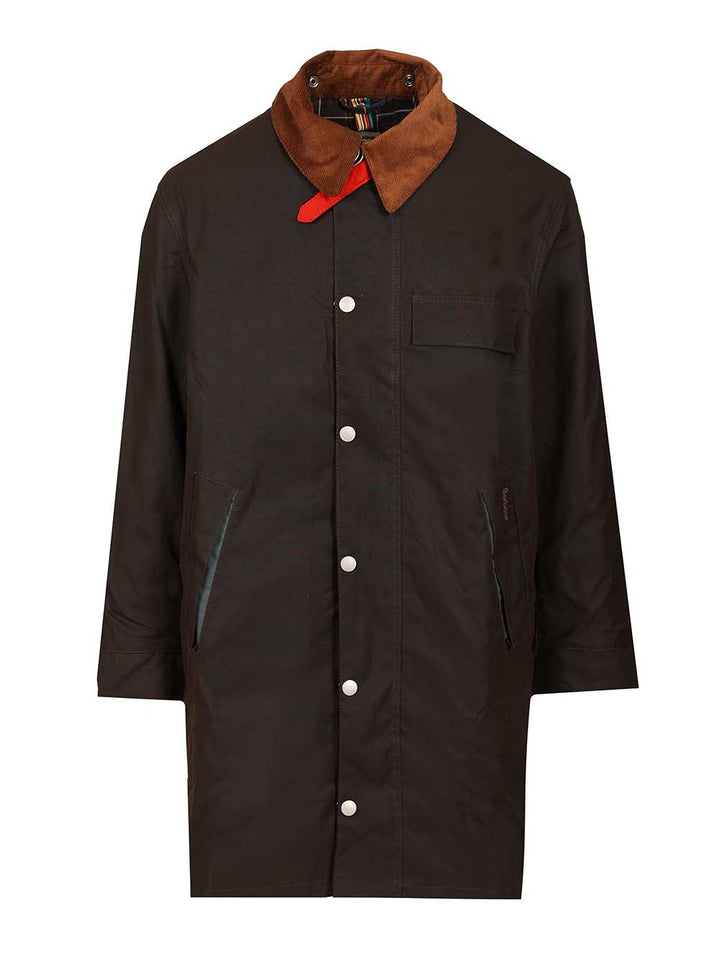Barbour X Paul Smith Barbour X Paul Smith Long Coat Jackets - Brown | 40868fe4e5649b21dbefc398749d930161e2fdc1