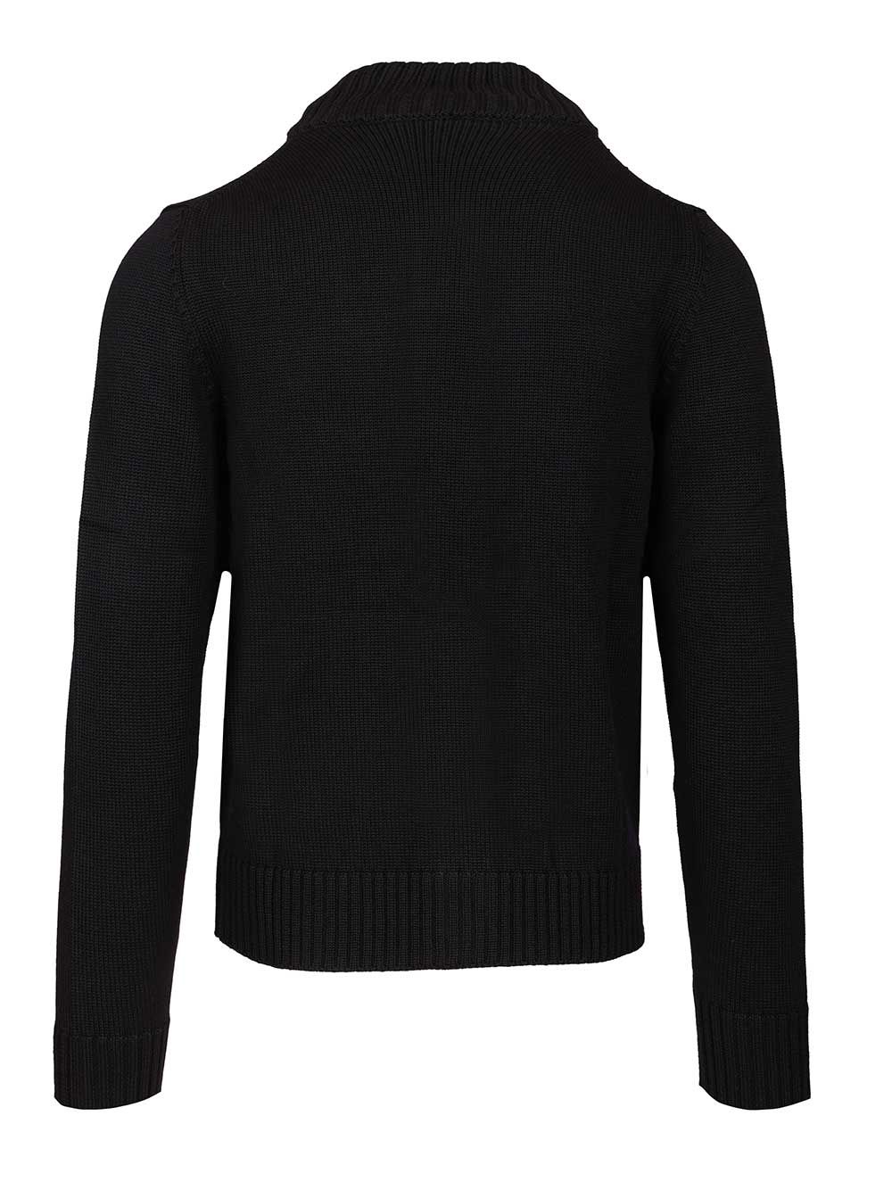 Al Duca D'Aosta Knitted Bomber Jacket Knitwear - Blue | 7c897d27283c81432d0427b8f1186c91218f1878