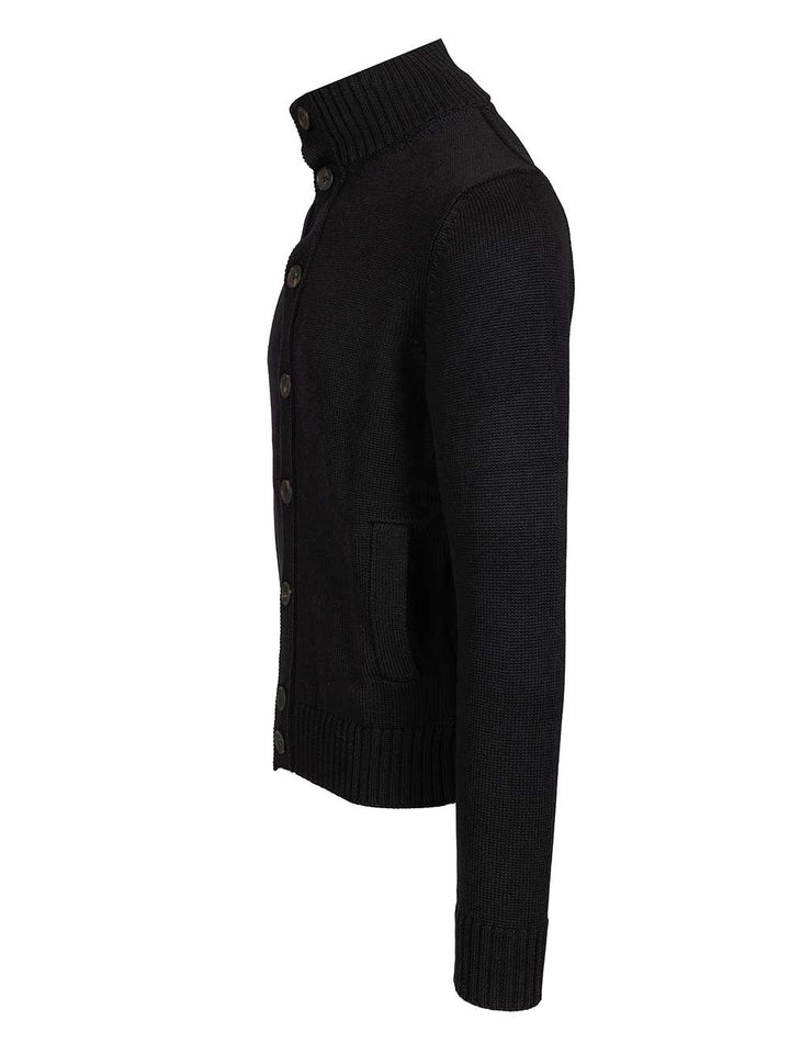 Al Duca D'Aosta Knitted Bomber Jacket Knitwear - Blue | 2d940b2159fd3706283b5849f5de818db5bb837d