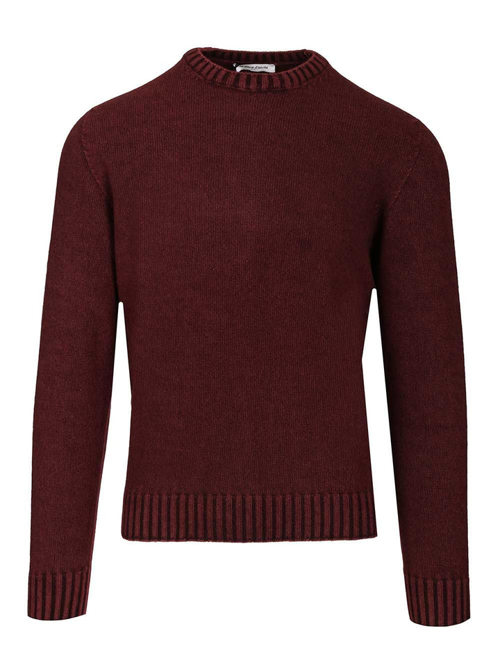 Al Duca D'Aosta Crewneck Sweater Knitwear - Bordeaux | a2840ba6fceef25934f4a79cbf05df6e8dd89d99