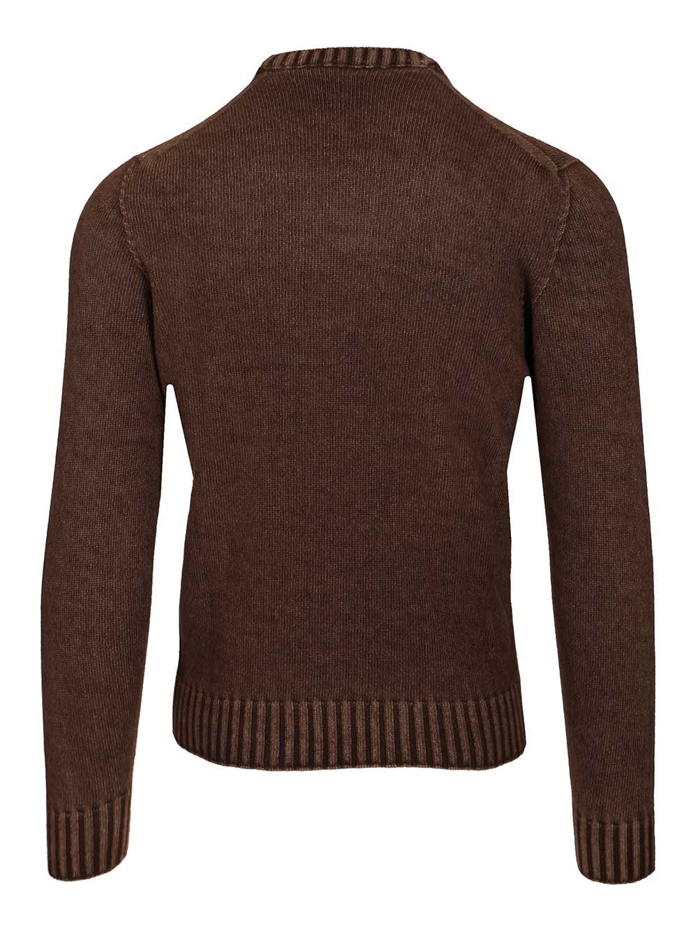 Al Duca D'Aosta Crewneck Sweater Knitwear - Brown | 7a4c208536b4f140cecb10ebb9028a50ca6d1dff