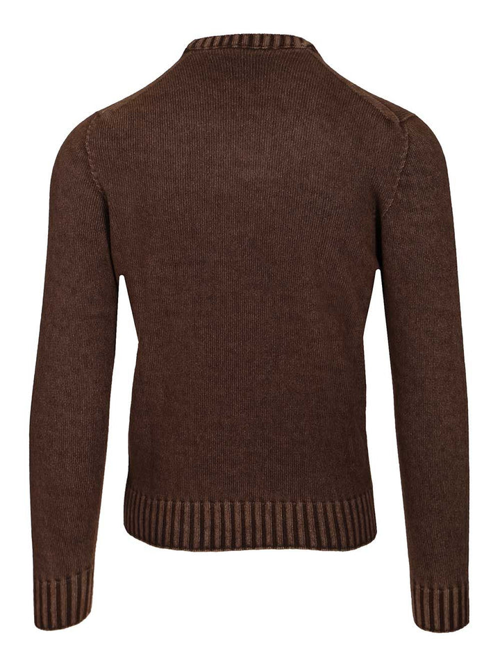 Al Duca D'Aosta Crewneck Sweater Knitwear - Brown | 7a4c208536b4f140cecb10ebb9028a50ca6d1dff