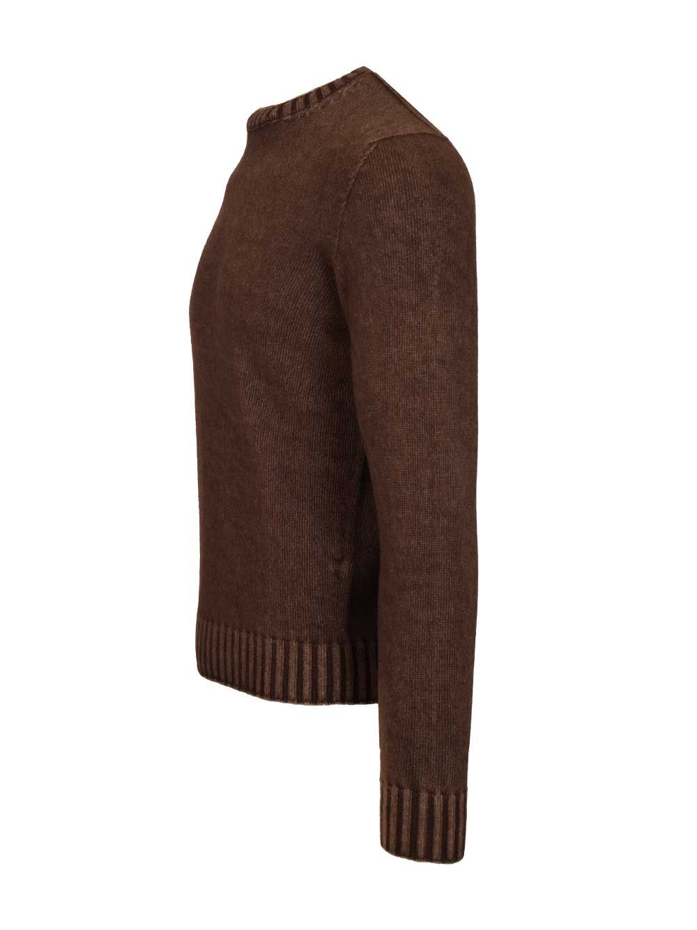 Al Duca D'Aosta Crewneck Sweater Knitwear - Brown | f67d9e8a6e38efe5a770cf3d605b23b5d2b53eca