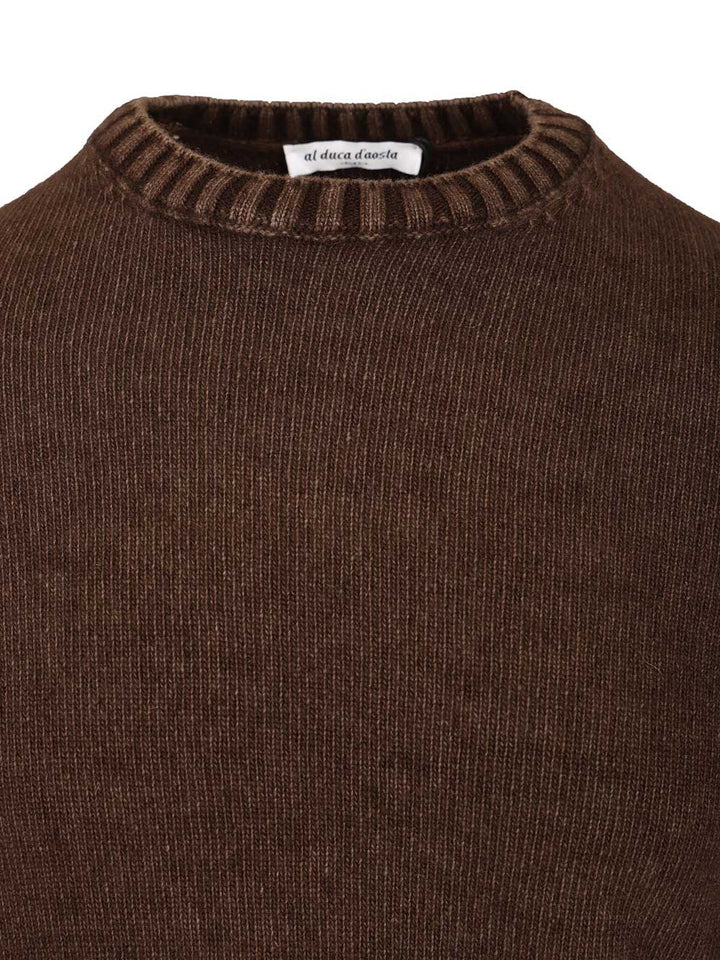 Al Duca D'Aosta Crewneck Sweater Knitwear - Brown | f0989c62142fc129e8395b2c599c625dc1c877d5