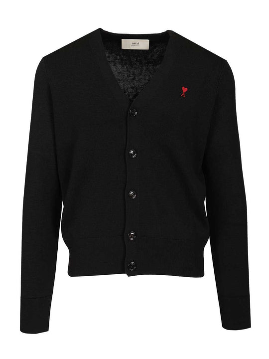Cardigan In Merino Wool Knitwear Black