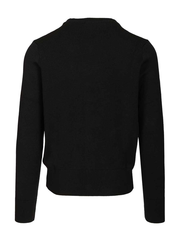 Ami Cardigan In Merino Wool Knitwear - Black | e577ef443a40e20054f8e212fce5d675a1e638e4